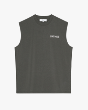 Palmes Rhythm Sleeveless T-Shirt Charcoal