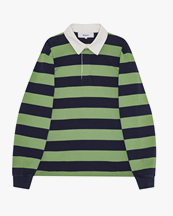 Palmes Striped Rugby Shirt Bluegreen