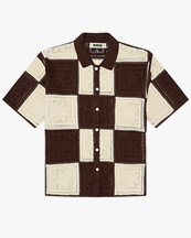 Woodbird Banks Crochet Knit Brown/off white