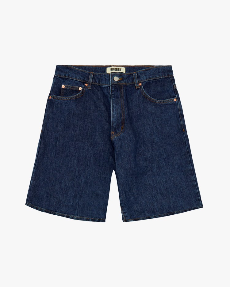 Woodbird Leroy 90'S Rinse Shorts Dark Blue