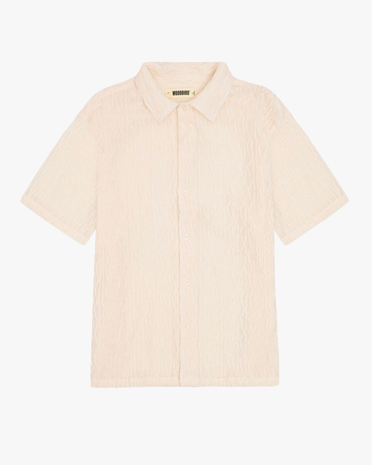 Woodbird Sunny Crooque Shirt Off White