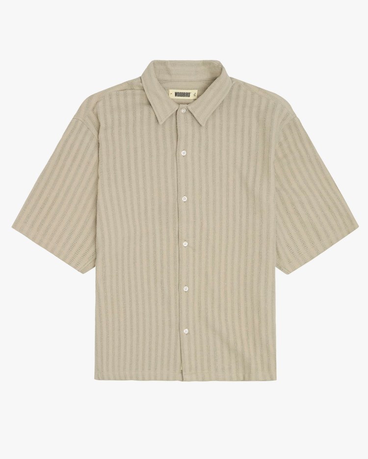 Woodbird Wang Chuke Shirt Light Sand