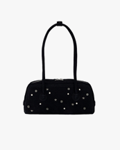 MARGESHERWOOD Soft Baguette Bag Black Studded