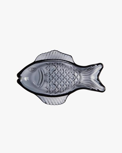 Fish Plate Small Dark Blue Glass