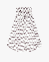 Ganni Printed Double Satin Long Pocket Skirt Egret