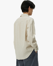 Mfpen Executive Shirt Beige Structure Check