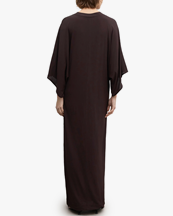 House of Dagmar Jersey Kimono Dress Chocolate Brown
