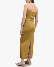 House of Dagmar Sculpted Slim Dress Dull Gold