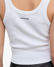House of Dagmar Ribbed Tank Top White
