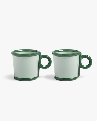 &Klevering Loop Mug Large Set Of 2 Green