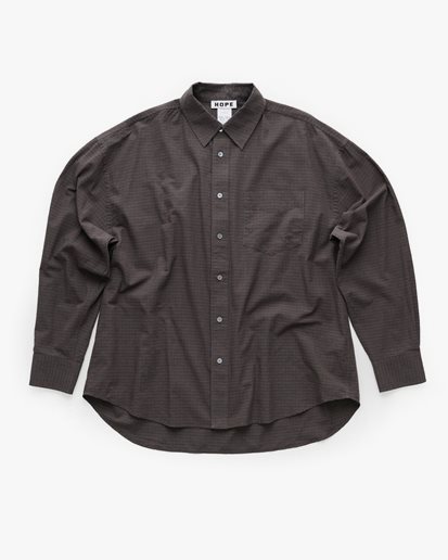 HOPE Room Shirt Dark Brown Check