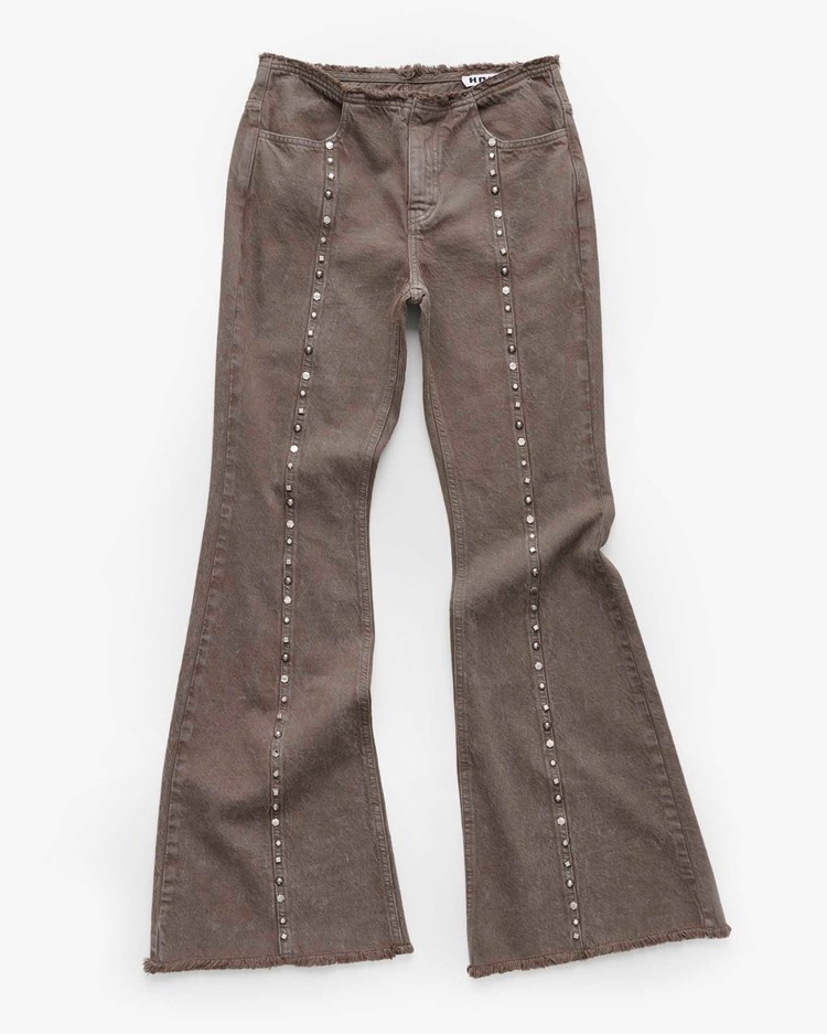 HOPE Surf Stud Trousers Stone Grey Marble