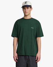 Palmes Dyed T-Shirt Dark Green/White