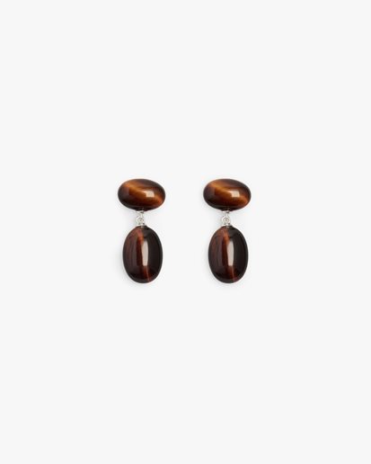 Ragbag Emberly Stone Earrings Silver
