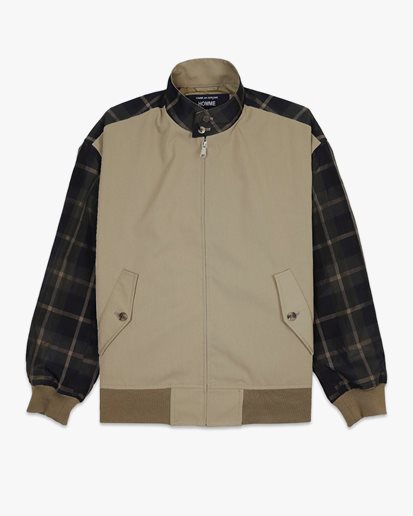 Comme des Garçons Homme Panel Zip Jacket Khaki X Beige