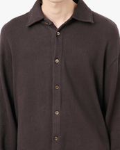 Our Legacy Recovery Shirt Deep Brown Fuzzy Fleece