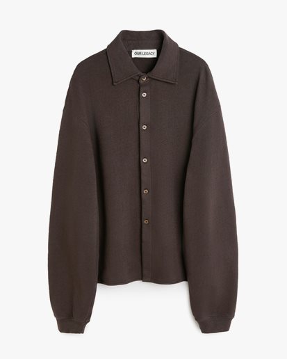 Our Legacy Recovery Shirt Deep Brown Fuzzy Fleece
