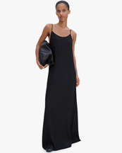 Filippa K Draped Twill Strap Dress Black