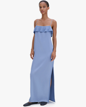 Filippa K Fluid Draped Strap Dress Air Blue