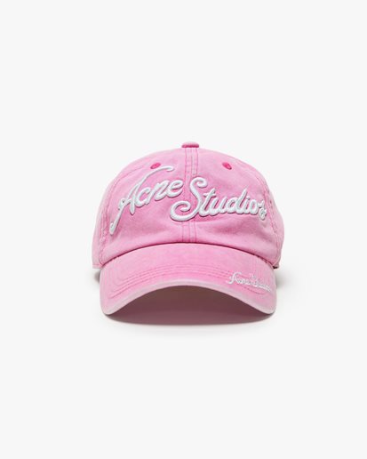 Acne Studios Embroidered Logo Cap Bubble Pink