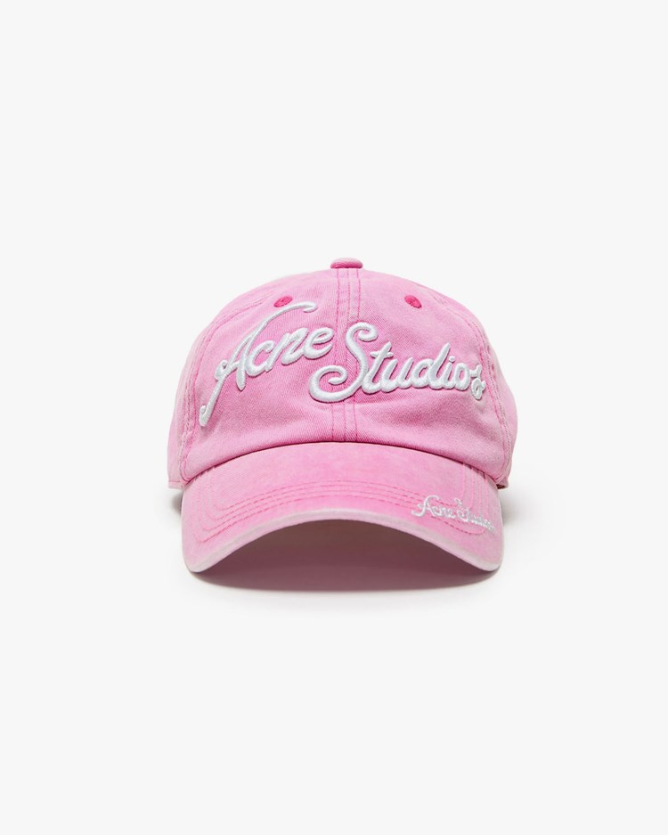 Acne Studios Embroidered Logo Cap Bubble Pink