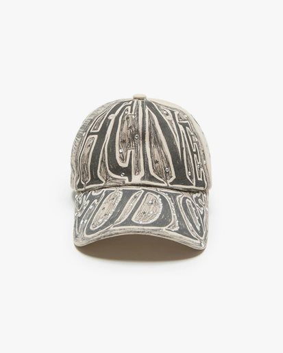 Acne Studios Printed Rhinestone Cap Warm Beige
