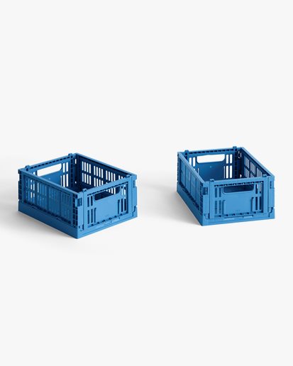 Hay Colour Crate Mini Set Of 2 Electric Blue