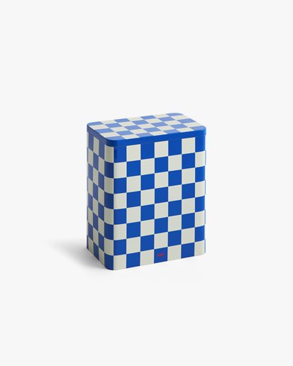 HAY Tin Container Large Blue Off White