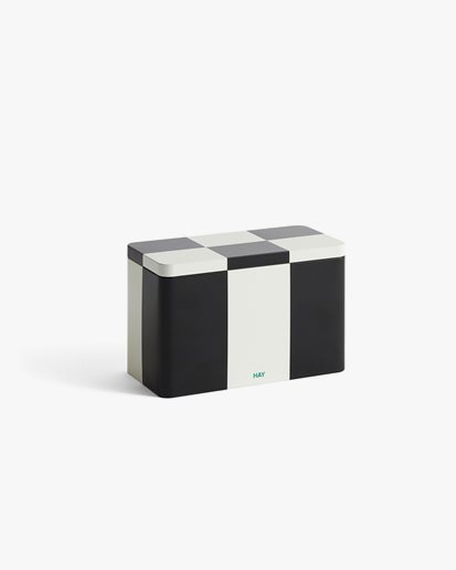 HAY Tin Container Medium Black Off White