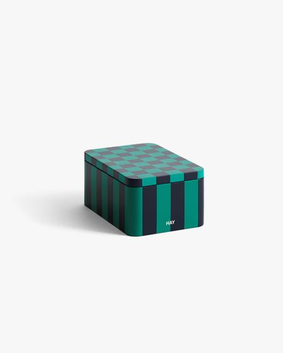 HAY Tin Container Small Green Dark Blue