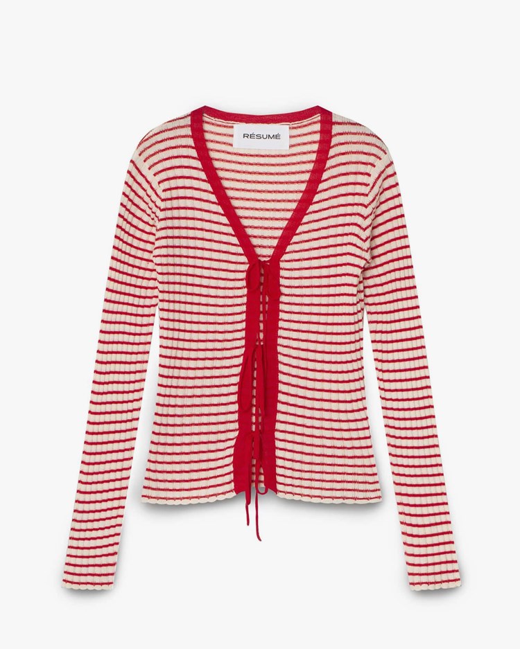 Résumé Finnleyrs Knit Cardigan Red Stripe