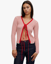 Résumé Finnleyrs Knit Cardigan Red Stripe
