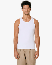 CDLP Rib Tank Top White