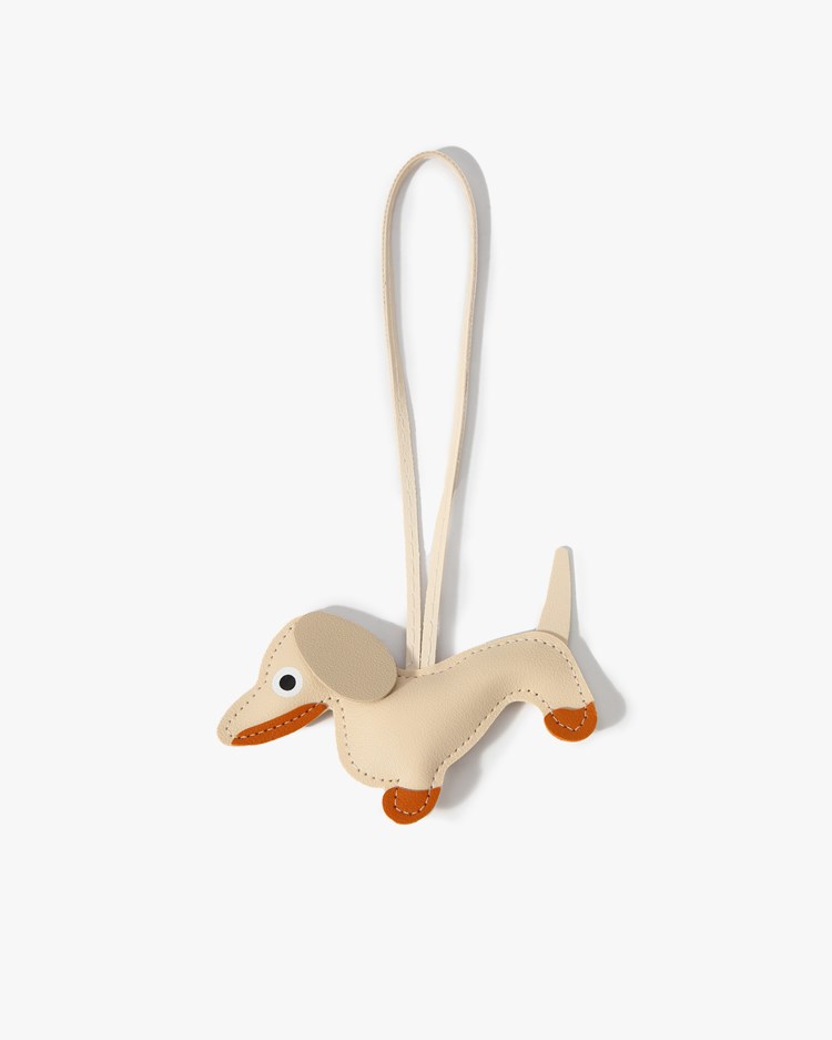 Dog Bag Charm Beige