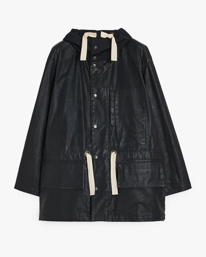 Lemaire Hooded Parka Black