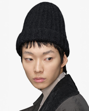 Maison Margiela Four Stitches Wool Beanie Black