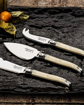 Laguiole Cheese Knifes Set Of 3 Pearl
