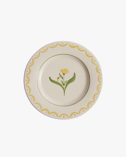 Pick a Poppy Cottage Flower Salad Plate Yellow