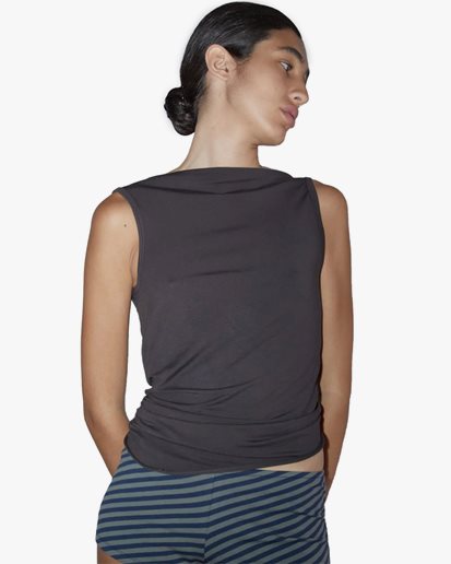 Paloma Wool Duli Open Back Top Brown