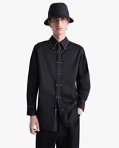 LEMAIRE Embellished Metal Shirt Black