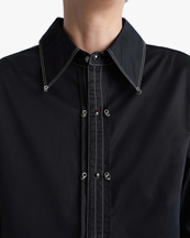 LEMAIRE Embellished Metal Shirt Black