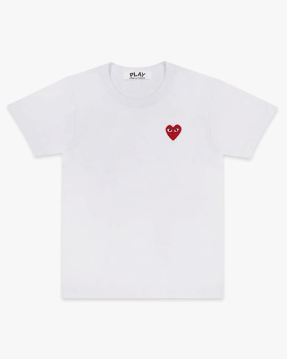 Comme des Garçons Play Red Heart T-Shirt White