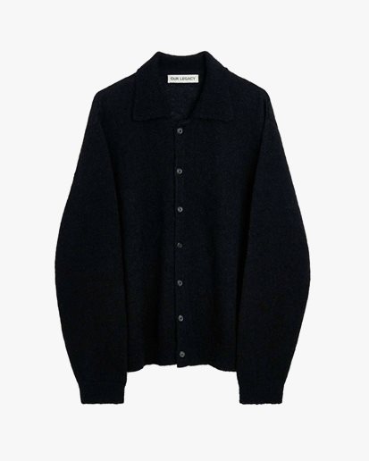 Our Legacy Evening Polo Black Fuzzy Alpaca