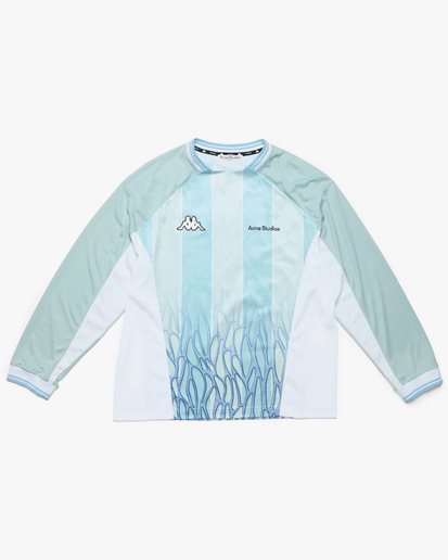 Acne Studios Kappa Enick Football Polo Long Sleeve Grey/Light Blue
