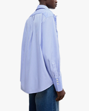 House of Dagmar Asymmetric Shirt Blue Stripe