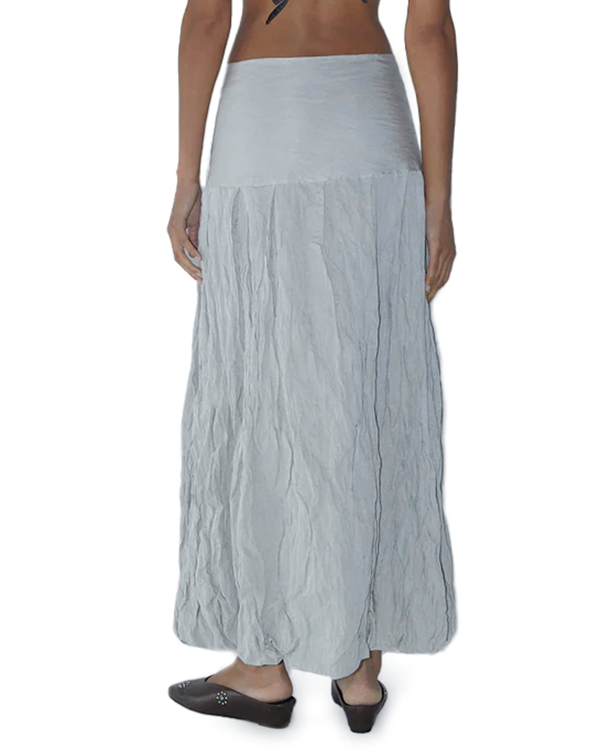 【関税込み】Paloma Wool グレー Sluto マキシスカート SLUTO-Gathered and pleated skirt with a wrinkled effect