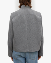 House of Dagmar Short Curved Jacket Grey Melange