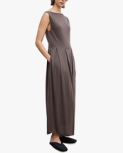House of Dagmar Square Neck Dress Sepia