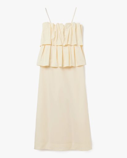 House of Dagmar Sculpted Strap Dress Cream White