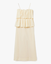 House of Dagmar Sculpted Strap Dress Cream White